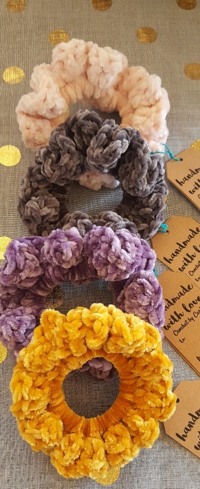 Velvet Crochet Scrunchie